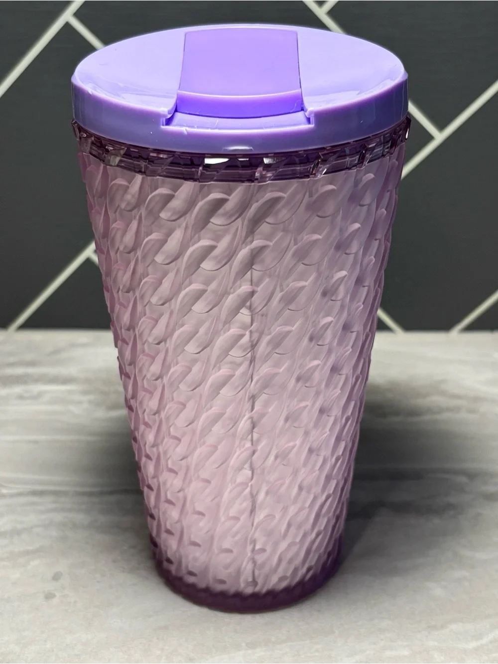 Starbucks 2024 Light Purple Pink Chain Link 16oz Tumbler Soft Cup OEM Tritan Lid